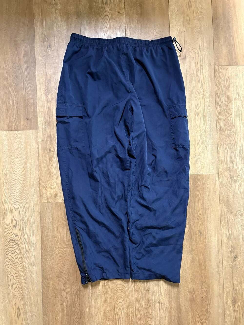 Prospirit Vintage Nylon Ripstop Cargo Pants Blue Size L Zip Ankle